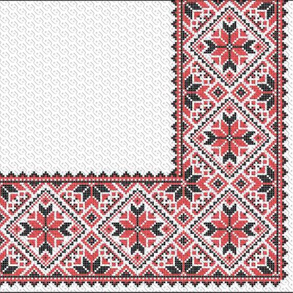 Серветки Вишиванка TM Silken 2 шар 50 шт -розмір 33*33 см